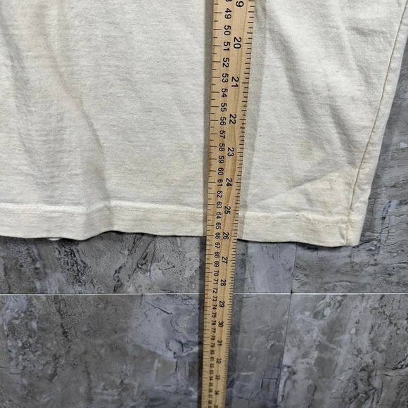 Vintage 90s Northern Reflections cream Embroidered Floral Garden tee shirt Large - Picture 7 of 7